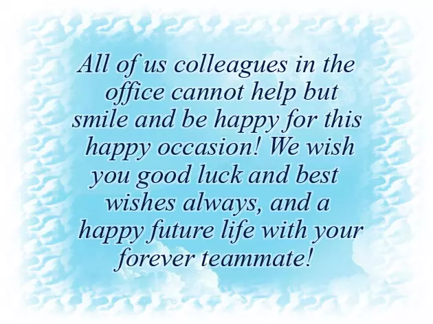 Wedding Wishes For Office Colleague