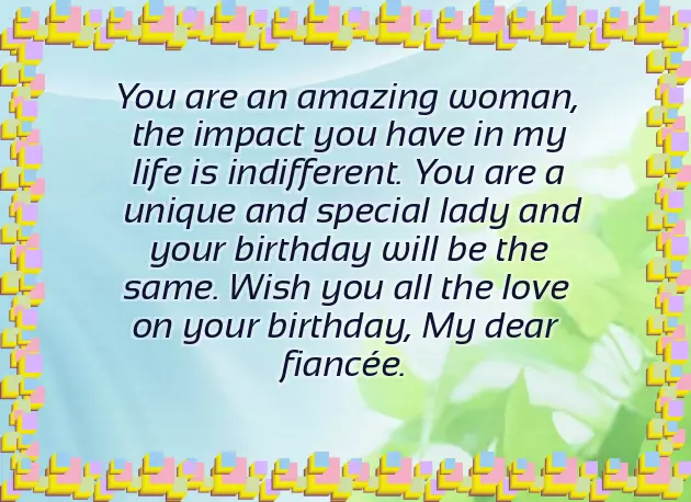 Birthday Greeting For Fiance