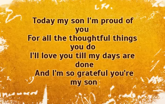 Poem For My Son Poem For My Son