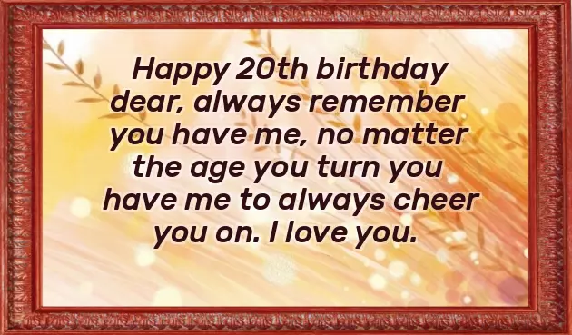 Happy Birthday Wishes For 20 Years Girl