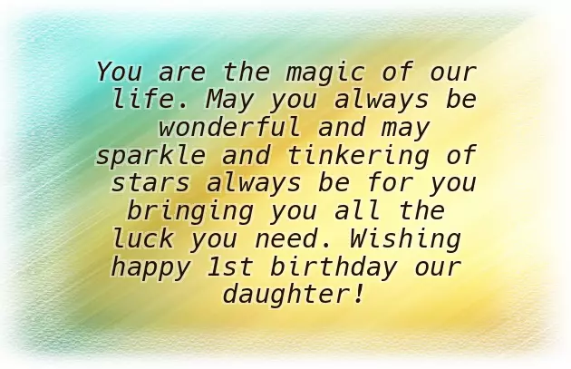 1 Year Birthday Wishes For Baby Girl