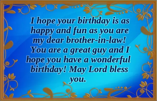 Wish U Happy Birthday Brother In Law