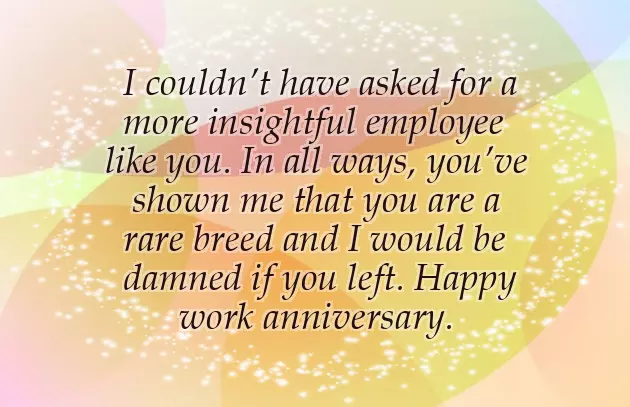 Work Anniversary Wishes For Employees