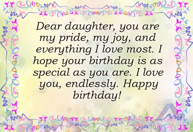Happy Birthday Sweet Daughter