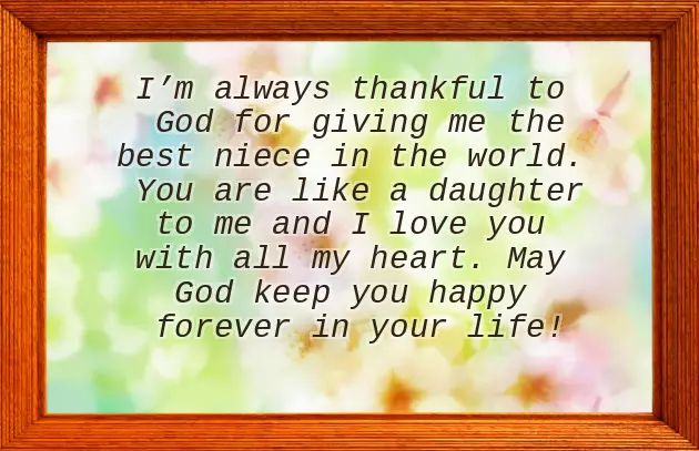 Sweet Message For My Niece
