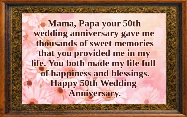 Happy Golden Anniversary Wishes