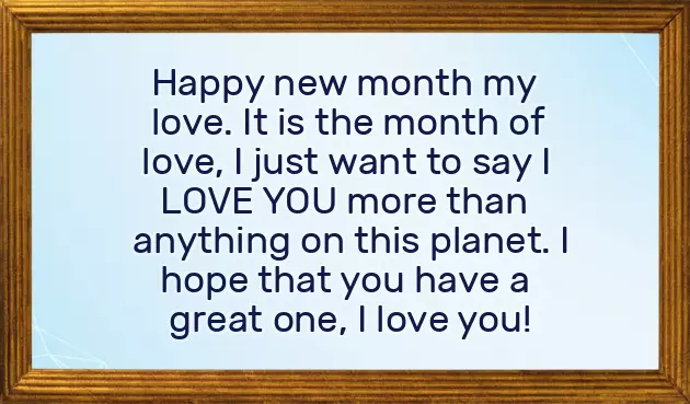 New Month Message To Lover