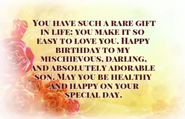 Happy Birthday From Mother To Son