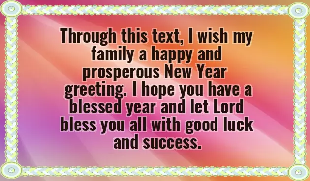 Family New Year Greetings Family New Year Greetings