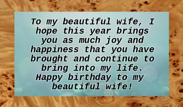 Impressive Birthday Wishes For Wife