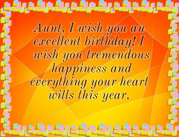 Sweet Message For Aunt