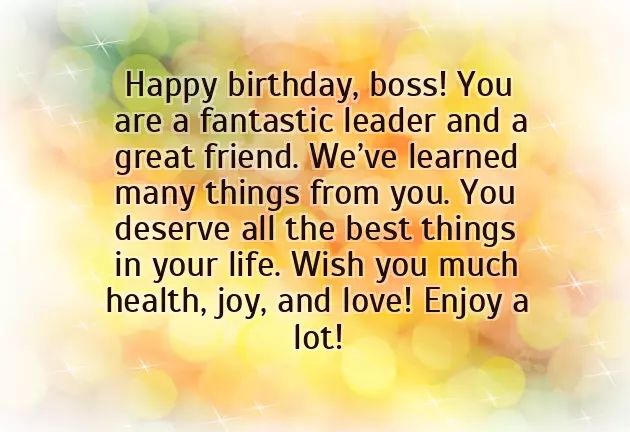 Funny Birthday Wishes For Your Boss