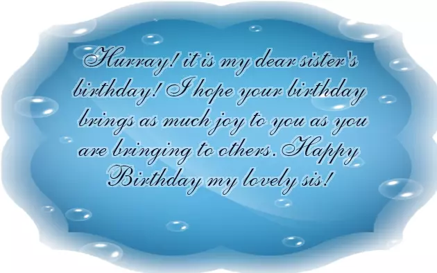 Happy Birthday Lovely Sister Wishes