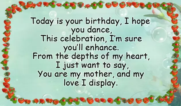 Happy Birthday Mom Poems