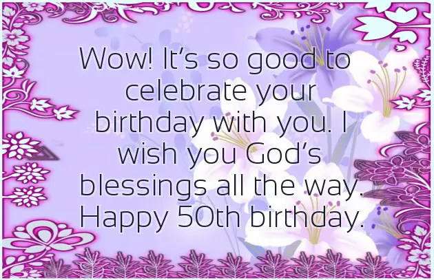 Golden Jubilee Birthday Wishes