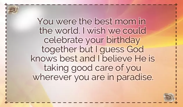 Happy Birthday Mom Emotional Quotes