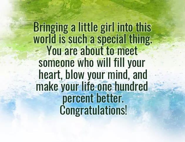 Congratulations New Parents Baby Girl