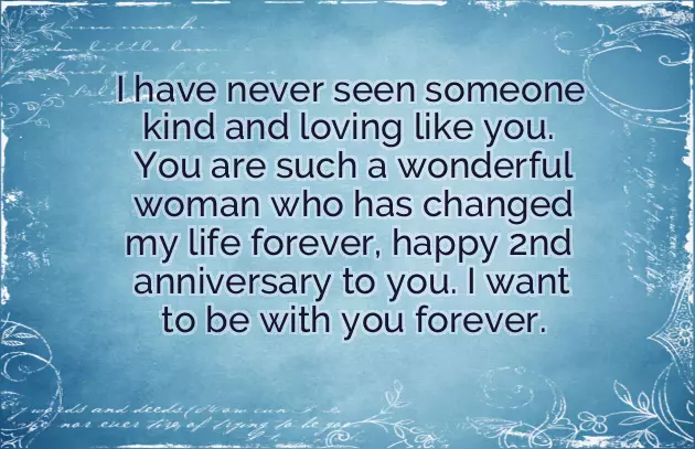 2Nd Love Anniversary Wishes