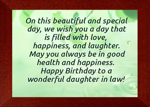 Daughter In Law Birthday Wishes Quotes