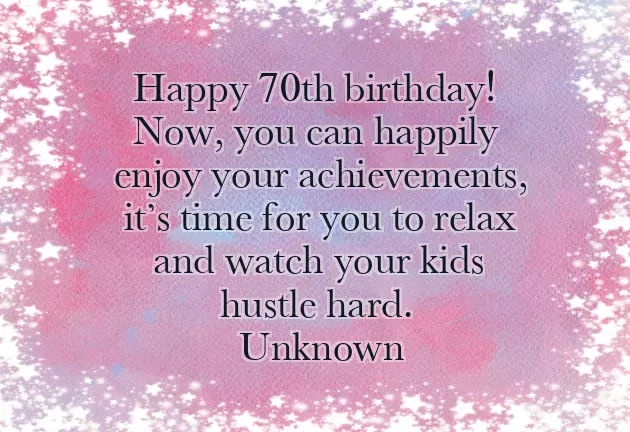70Th Bday Wishes
