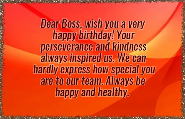 Birthday Message To Your Boss