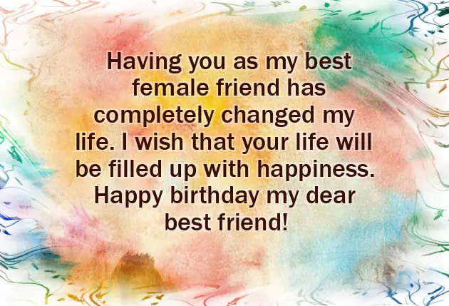 Best Birthday Wish To Friend Girl