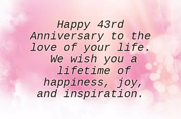 43Rd Wedding Anniversary 43Rd Wedding Anniversary