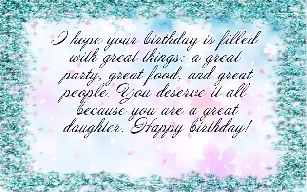 Youngest Daughter Birthday Wishes