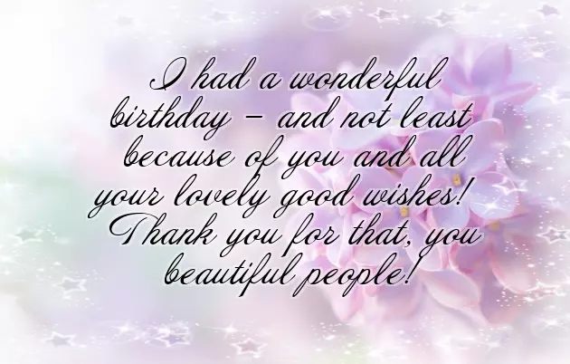 Thank You For Your Well Wishes