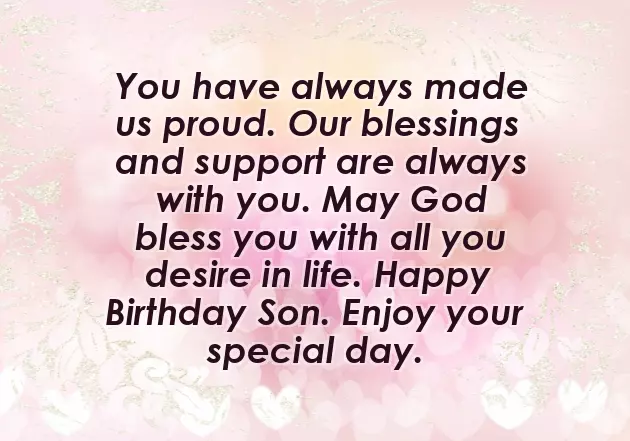 Happy Birthday Wishes To My Dear Son