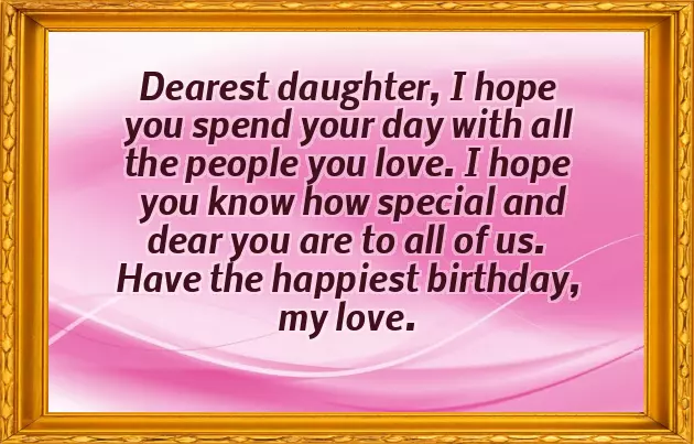Beautiful Birthday Wishes For Daughter