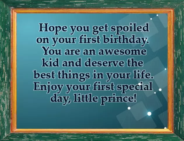 Birthday Greetings For One Year Old Baby Girl