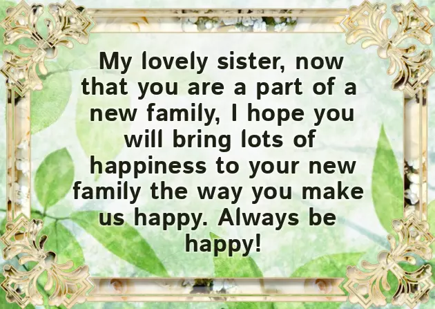 Congratulations Message To Sister