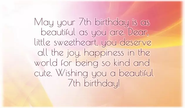 Birthday Greetings 7 Years Old Girl Birthday Greetings 7 Years Old Girl