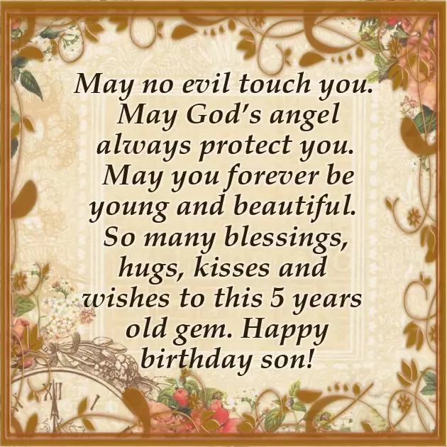 5 Year Son Birthday Wishes