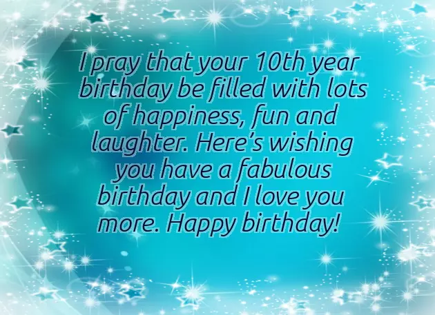 Happy Birthday Wishes For 10 Year Old Niece