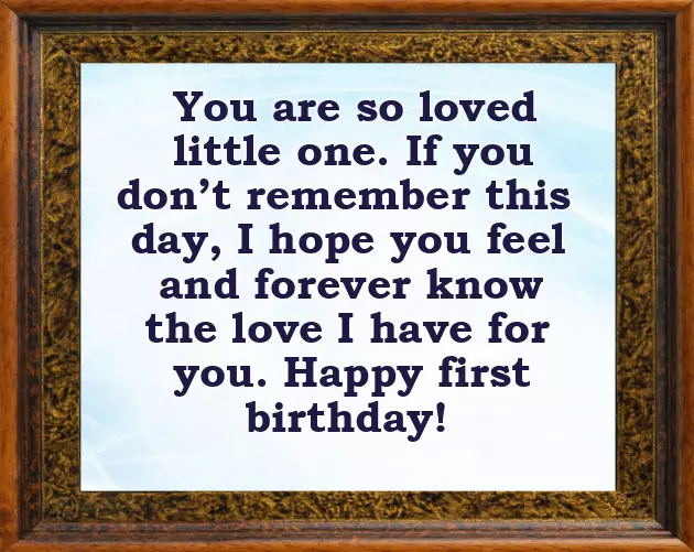First Birthday Message First Birthday Message
