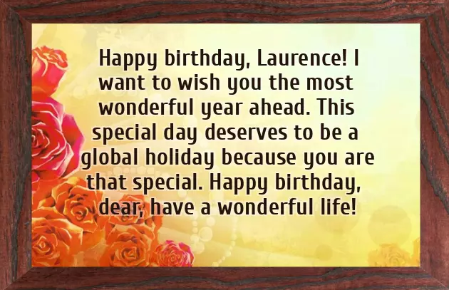 Happy Birthday Laurence