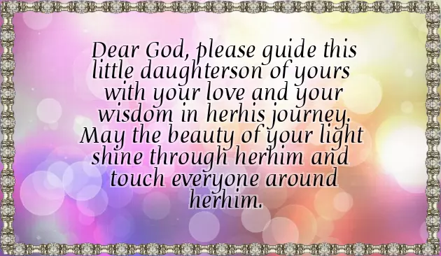 Christening Wishes For Baby Girl