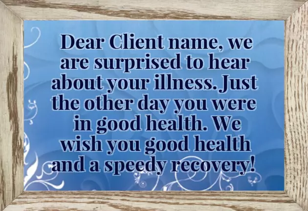 Professional Get Well Soon Message To Client