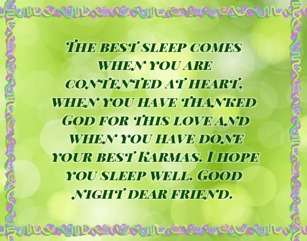 Good Night My Friend Sleep Well