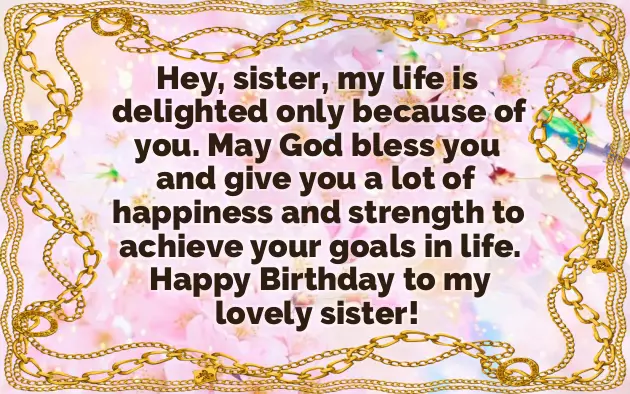 Younger Sister Happy Birthday Wishes