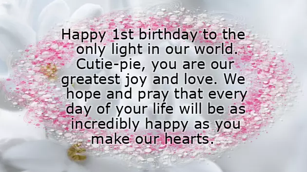 Happy 1St Birthday To Baby Girl