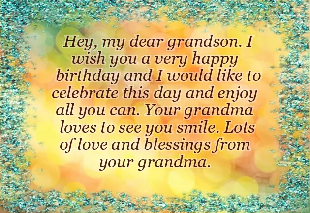 Greetings To Grandson