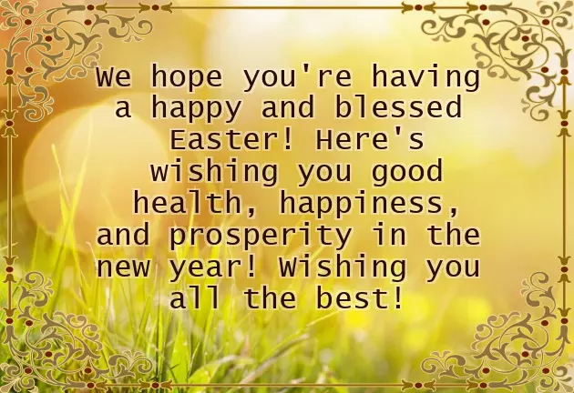 Healthy Easter Wishes