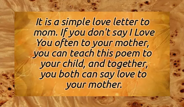 Nice Poems For Moms