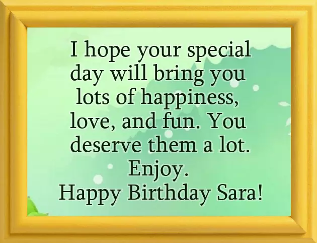 Happy Birthday Dear Sara Happy Birthday Dear Sara