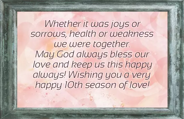 Congratulations On Completing 10 Years