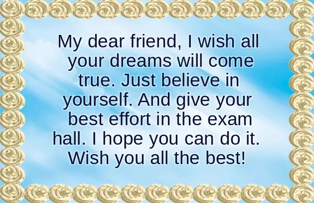 Wishing All The Best For Exam Wishing All The Best For Exam