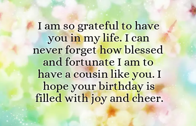 Birthday Greetings For My Cousin Girl